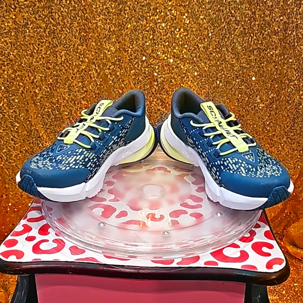 C Under Armour BPS Scramjet 5 Running Shoes Size 1Y Teal/Green/White - Picture 5 of 8